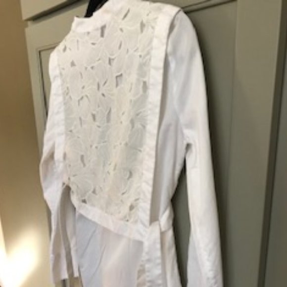 BCBG Maxazria High-Low Blouse with Lace Detail - Picture 7 of 13